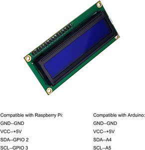 Aismartlink 1602 LCD hiển thị Mô-đun DC 5V 16x2 ký tự màu trắng đèn nền màu xanh 1602a <span class=keywords><strong>16</strong></span> pin giao diện song song aip31066 - Product Image 4