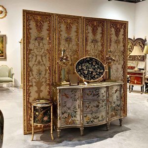 <span class=keywords><strong>Mueble</strong></span> de Madera Sólida Estilo Mid-Century Moderno Vintage Antiguo Yip's LD-2210-2153, Pintado a Mano con Diseño Floral y de Aves, para el Hogar - Product Image 2