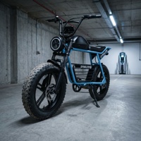Bicicleta Eléctrica de Estilo Retro de 20 Pulgadas con Batería de 16 Ah, Bicicleta Eléctrica de Neumáticos Anchos de Alta Velocidad para Desplazamientos Modernos