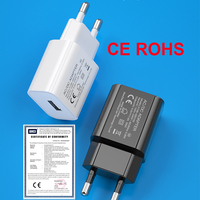 Adaptor Dinding USB Satu Port 5V 1A Shenzhen Lvxiangyuan, Colokan EU, Pengisi Daya Kubus untuk Rumah dan Perjalanan, Bersertifikasi CE RoHS ERP REACH