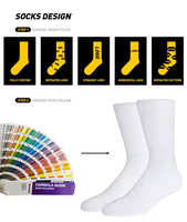 Gym Chaussettes De Luxe Qualité Mode Coton Hommes Crew Chaussettes Broderie Logo Imprimer Gym Chaussettes Personnalisées