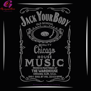 แก้วพลอยเทียมสำหรับเสื้อผ้าดีไซน์แบบลอกลายด้วยความร้อนพลอยเทียมเป็นประกายเป็นประกายติดพลอยเทียมออกแบบเพลงได้ตามต้องการ - Product Image 2