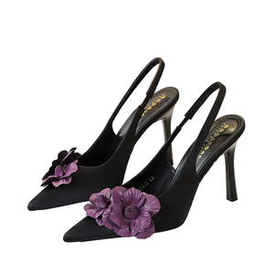 Zapatos de Tacón de Aguja con Flores Estilo Coreano Xuanhui para Mujer, Verano 2026, Cómodos, Acolchados, Suaves, Transpirables, Siempre a la Moda - Product Image 1