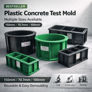 Moule réutilisable en plastique pour échantillons de béton, cube de 150 mm, triple moule de 70,7 mm pour essais en laboratoire - Product Image 2