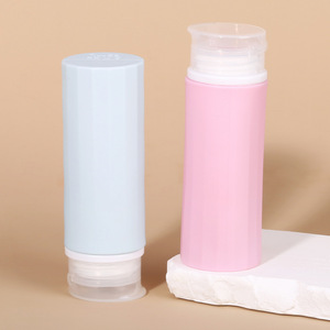 Reusable Silicone Refill <b>Bottles</b> 89Ml Squeeze Cylinder For Shampoo Body Wash Lotion Face Cream Travel Toiletries Kit - Product Image 1