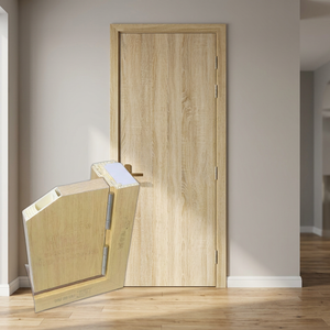 Wholesale Ready to Ship Modern WPC Composite Door, Waterproof Finished PVC Interior Slab Door for Bedroom Bathroom - Product Image 4