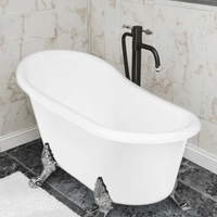 Baignoire à remous de luxe au design moderne sur pied, capacité pour 1 personne, baignoire surdimensionnée de massage intérieur en céramique à vendre