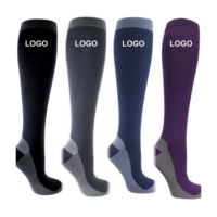 Chaussettes en coton à hauteur du genou au design personnalisé en gros Sport d'équitation équestre pour jeunes