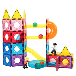 120 PIÈCES – Vente en gros usine OEM ODM – Ensemble de construction éducatif magnétique en marbre ABS couleur personnalisée CPC pour enfants - Product Image 3