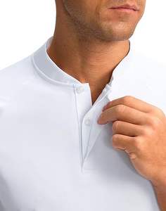 Kaus <span class=keywords><strong>Polo</strong></span> pelindung matahari pria, atasan bernapas untuk kerja di luar ruangan & Golf keren tanpa kerah - Product Image 4