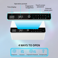 Coffres-forts intelligents en acier pour le rangement sécurisé des bijoux, petit coffre-fort à bijoux avec serrure à empreintes digitales et serrure à code, coffre-fort pour meubles