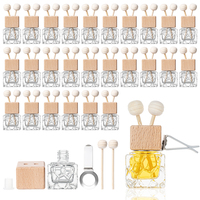 Flacon de parfum en verre transparent de 10 ml pour applications automobiles et cosmétiques, stock disponible pour expédition immédiate