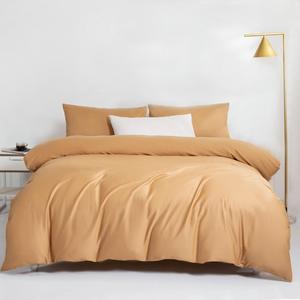 Draps de lit biologique personnalisés <span class=keywords><strong>140x200</strong></span>, 100% coton bambou Designers <span class=keywords><strong>couette</strong></span> King Size draps de lit de couleur unie ensemble de literie/ - Product Image 5