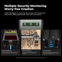 Grabador y Cortador Láser Creali Falcon 2 Pro 22w, Diseño Visual 360, Múltiples Sistemas de Seguridad y Monitoreo