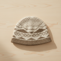 Chapeau bob en tricot Fair Isle personnalisé pour femme, style décontracté, motif nordique, doux, chaud, mélange de laine, hiver, pour tenue quotidienne, ton neutre