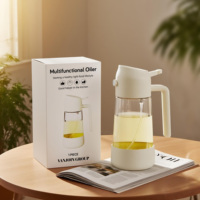Vente en gros de bouteilles d'huile d'olive en verre personnalisées de 475 ml avec emballage en boîte, anti-fuite, distributeur d'huile de cuisine pour la cuisson