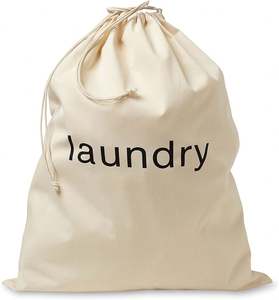 Simple Houseware 2 Pack Extra Large Natural Cotton <b>Laundry</b> <b>Bag</b> Beige 28" X 36" - Product Image 1