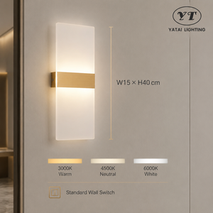 โคมไฟติดผนังอะคริลิค LED โมเดิร์น สำหรับตกแต่งภายในห้องนอน ห้องนั่งเล่น ทางเดิน บ้าน โรงแรม 3000K 6000K - Product Image 4