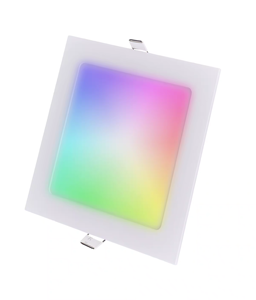 Panel de luz <span class=keywords><strong>LED</strong></span> inteligente para interiores, lámpara de techo RGB, luz nocturna, ultra uniforme, diseño empotrado redondo y delgado, RGB, WiFi, Bluetooth, 12wIP40 - Product Image 6
