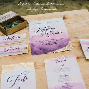 300 GSM fait à la main Deckle Edge blanc <span class=keywords><strong>dessin</strong></span> aquarelle papier coton chiffon pour Invitations/artisanat/artistes - Product Image 5