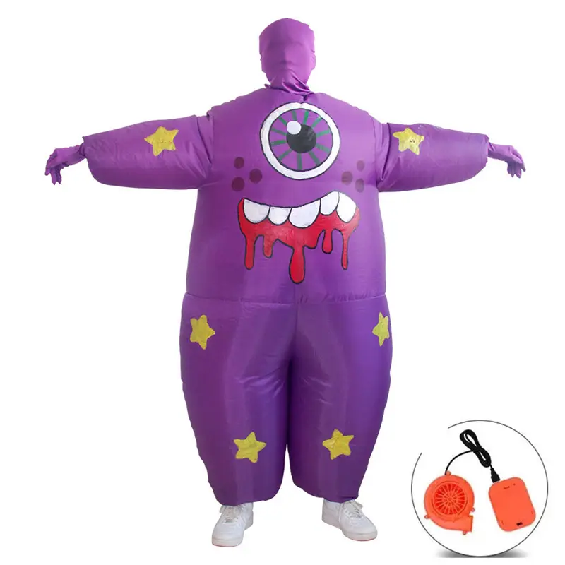 HUAYU nouveau Design Halloween Cosplay gonflable gros Costume adulte sauter violet monstre Costume