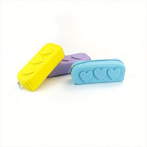 Sac de rangement pour maquillage écologique, résistant à l'eau, pliable, en silicone, motif bonbons tendance, fermeture à glissière, capacité moyenne - Product Image 5