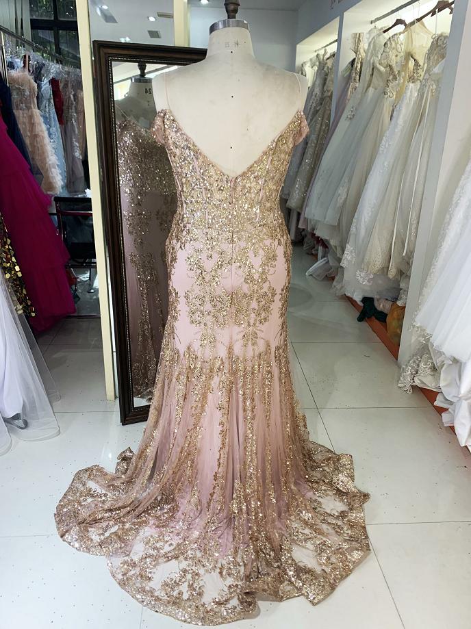 rose gold plus size gowns