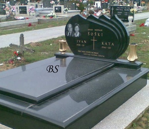 Надгробия из черного гранита в европейском стиле, современные надгробия из мрамора для кладбища - Product Image 2