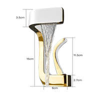 Grifo de lavabo de latón de lujo con cascada, monomando moderno para montaje en cubierta, mezclador de lavabo de baño, grifo para lavabo tipo artístico.