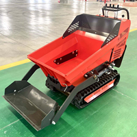 Mini-chargeuse sur chenilles d'occasion Rongyixin, benne 500 kg, 1050x730x730 mm, pompe hydraulique Eaton, moteur Euro5 EPA, boîte de vitesses, garantie 2 ans