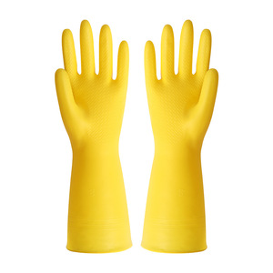 Shuyi Rubber <b>Latex</b> <b>Gloves</b> 32cm Wear Resistant Kitchen Cleaning Dishwashing Non Slip Household Use - Product Image 2