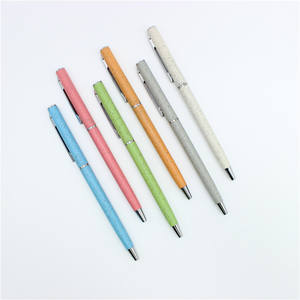 Bolígrafo Ecológico Reciclable de Paja de Trigo con Logotipo Personalizado, para Uso en Hoteles y Oficinas, Regalo Promocional con Mecanismo de Giro - Product Image 1