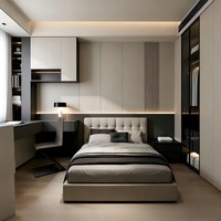 Armoire de rangement modulaire sur mesure, moderne, de luxe, noire, en MDF, avec tiroirs écologiques à fermeture douce, spacieuse, pour hôtel