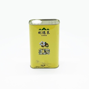 Lata de Metal Rectangular de 1L para Aceite de Oliva, con Logotipo Personalizado, Apta para Alimentos, con Impresión Offset - Product Image 1