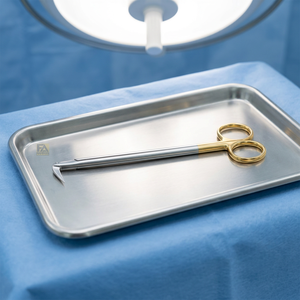 Ciseaux chirurgicaux en acier inoxydable avec poignée dorée pour l'aération de la volaille, qualité industrielle, bord lisse, poignée en métal - Product Image 4