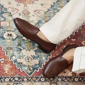 Mocasines para Hombre 2025 - Estilo Británico Moderno, Versátil, Casual, Punta Cuadrada, Tacón Plano, con Cordones, Ligeros, Antideslizantes, para Oficina y Trabajo - Product Image 5