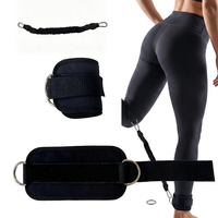 Sangle de cheville ajustable en néoprène respirant avec logo personnalisé pour machine à câble, protection sportive unisexe, protection complète