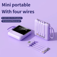 Batterie externe compacte de grande capacité 10000 mAh, charge rapide, multi-ports, type C, USB-A, chargeur portable