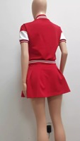 Collection Printemps 2026 : Ensemble 2 Pièces Femme – Veste Teddy Baseball et Jupe Courte avec Short et Culotte Intégrée