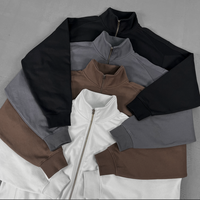 Pull personnalisé unisexe de haute qualité avec logo 100% coton sweat à capuche uni et vierge à fermeture éclair pour hommes
