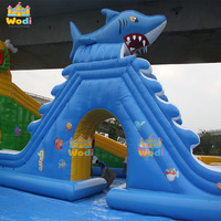 WODI Château gonflable commercial en PVC de 0,55 mm avec piscine pour enfants et adultes – Conception personnalisable