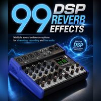 CHXYKOM Digo-4D Console de mixage audio numérique professionnelle 4 canaux avec effets DSP filaires Carte son Fréquence 20Hz-20kHz