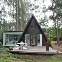 Kit de maison préfabriquée en bois, style bungalow, cabane de camping, maison de vacances, nouveau style, maison triangulaire, maison dans les arbres, magnifique maison de vacances