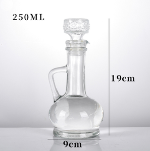 190ml 250ml 350ml 450ml Bouteille en verre extra vierge <span class=keywords><strong>d</strong></span>'huile <span class=keywords><strong>d</strong></span>'olive extra élégante avec poignée et bouteille en verre <span class=keywords><strong>d</strong></span>'huile de cuisson en liège - Product Image 2
