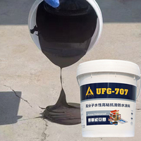 Revêtement moderne Peinture bitume modifiée Peinture liquide noire imperméable à l'eau Polymère à base d'eau haute viscosité anti-dérapant étanche