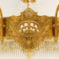 Bijouterie Contemporain Multi Taille Personnalisable Intérieur Abat-Jour en Verre Pendentif Lumières Lustre en Cristal de Luxe