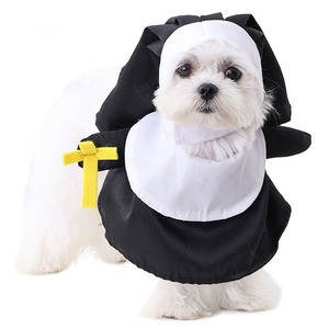 Abrigo de lujo de poliéster súper ligero con diseño de monja para mascotas, gatos, perros, traje de Cosplay cómodo con estilo bonito novedoso para Halloween - Product Image 4