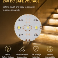 Marbre Escaliers LED Feuille Lumière Blanc Chaud 490*245mm DC24V 28W 242LED Flexible Panneau Rétro-Éclairage Dimmable Quartz Pierre illuminations