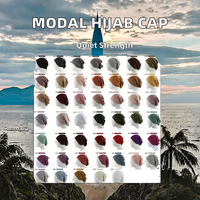 Bonnet intérieur musulman professionnel personnalisé en coton modal uni, coupe courte, été, coupe-vent, séchage rapide pour femme, vente en gros