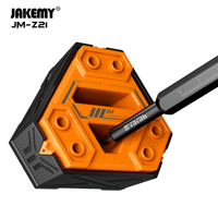 JAKEMY JM-Z21 X-Magic Cube Organisateur d'outils modulaire magnétique en plastique DIY, aimantateur/démagnétiseur, avec couvercle rabattable pour embouts de tournevis OEM/ODM